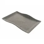 image of GET RFS201 Cheforward Infuse Platter, 14.5"L x 10.2"W x 1.375"H, Melamine, Stone Grey