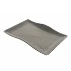image of GET RFS202 Cheforward Infuse Platter, 17" x 12.2" x 1.8", Medium, Rectangular, Melamine, Stone Grey