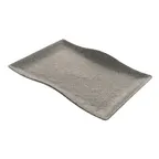 image of GET RFS204 Platter - 24.5" L x 16" W x 2" H, Rectangular Melamine Tray, Stone Grey Dishwasher Safe