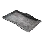 image of GET RFS404 Cheforward Platter - 24½" L x 16" W x 2" H, Melamine Tray, Rectangular Grays, BPA-Free
