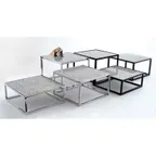 image of GET RISBLK-05 Levels Display Riser, 12" x 5"H, Square, Black, Powder Coated Iron