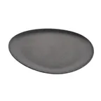 image of GET RIV222 Cheforward Revive Plate, 7-13/16"L x 7-13/16"W, Triangular, Melamine, Stone Grey & Black
