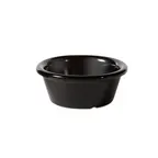 image of GET RM-203-BK Black Melamine Ramekin, 1-1/2 Oz., 2-3/4" Dia. X 1-1/4" Deep, Fluted Cone Shape - 1 Dozen