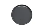 image of GET RP-11-GRS/BKM Dinner Plate, 11" Round, Rim, Melamine, Gray/Black, NSF, Dishwasher Safe - Dozen