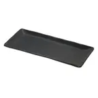 image of GET RP-1253-BK Nara Platter, 12" x 5.25" Rect Melamine Black Break-Res Dishwasher Safe - Dozen