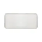 image of GET RT146RC-OW Plate, 14-1/2" x 6-1/2" Rectangular Melamine Off White, Stain & Scratch Resistant