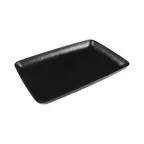 image of GET RT15RC-B Black Melamine Platter, 15-1/2"W x 10-7/8"D x 3-7/8"H, Stain-Resistant, Rectangular