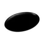 image of GET RT1612OV-B Oval Melamine Platter, 16-3/8"W x 12-3/4"D x 3-1/2"H, Black, Stain‑Resistant