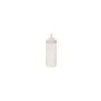 image of GET SB-16-CL Squeeze Bottle, 16 Oz., 2-3/4"W x 8"H, Wide Mouth, Polyethylene, Clear Lid - 1 Dozen
