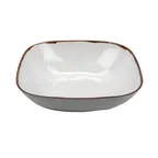 image of GET SB-410-RM Rustic Mill Square Bowl, 12.8 Qt 16" x 16" x 4.5" Melamine Beige, BPA‑Free