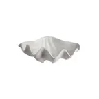 image of GET SC004MW - Bugambilia Bowl, 135.26 Oz, 18.5" L x 11" W x 8.1" D, Aluminum Resin-Coated Marble White