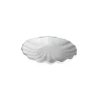 image of GET SC174WW Shell Serving Bowl, 118.3 oz, 15.3" L × 14" W × 3.1" D, Aluminum White