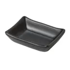 image of GET SD-3828-BK Nara™ Ramekin Sauce Dish, 2 Oz., 3.75"L x 2.75"W x 0.75"H, Melamine, Black - 1 Dozen