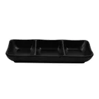 image of GET SD-7600-BK Nara 5-1/2 Oz. Rectangular Melamine Sauce Dish, Black, 7-3/4" x 3-1/4" x 3/4", 1 Dozen