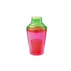image of GET SH-175-NEON 3-Piece 17-1/2 Oz. 19.85 Oz Rim Full, Plastic Cocktail Shaker Set, Neon, 1 Dozen