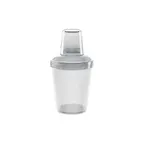 image of GET SH-176-1-CL 3-Piece 20oz Clear Plastic Cocktail Shaker Set, Screw‑On Top - Dozen