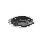 image of GET SH-8-BK Shell Plate, 8" Round Scalloped Melamine, Black, Break‑Resist, Dishwasher Safe - Dozen