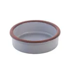 image of GET SH0108W Stone Heart Cazuela, 2.7 Oz., 3-7/50" dia. x 49/50"H, Terra-Cotta White, Dishwasher Safe