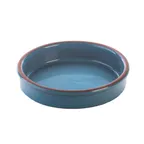 image of GET SH0114B Stone Heart Cazuela Bowl, 5" Dia, 31 oz, Ceramic, Terra-Cotta Blue