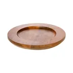 image of GET SKRO-14-BASE Heiss™ Underliner, 7.85" Dia. x 0.75" H, Wood Acacia, For 14 Oz Round Server