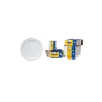 image of GET SP-DP-509-W Supermel Dinner Plate, 9"Dia., Resistant, Dishwasher Safe, Melamine, White - 1 Dozen
