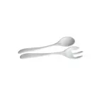 image of GET SS34FT Bugambilia Nancy Salad Fork & Spoon Set, 1-1/4 oz, 7-1/5" Cast Aluminum, Forest Green