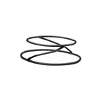 image of GET SS5OV-RC Display Stand – Oval, Reversible, 11"-14" Top, 4-1/4" Height, Rubber-Coated Steel, Black