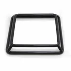 image of GET SS761-RC Pedestal, 7" L x 6" W x 1" H, Black Rubber-Coated Steel Riser