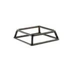 image of GET SS762-RC Elite Global Solutions Pedestal, 7"L x 6"W x 2"H, Black, Rubber Coated Steel
