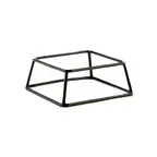 image of GET SS763-RC Pedestal Display Riser, 7"L x 6"W x 3"H, Rubber Coated Steel, Black