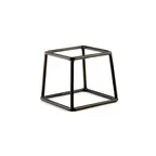 image of GET SS766-RC Pedestal, 7"L x 6"W x 6"H, Black Rubber-Coated Steel, Rectangular Display Riser