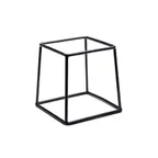 image of GET SS767-RC Elite Global Solutions Pedestal, 7"L x 6"W x 7"H, Black, Rubber Coated Steel