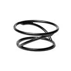 image of GET SSDR3-RC Display Stand, 6" or 7" Dia. x 3"H, Round, Reversible, Rubber‑Coated Steel, Black