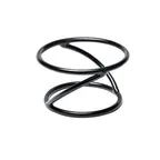 image of GET SSDR4-RC Display Stand, 6" Dia. or 7" Dia., 4" H, Round, Reversible, Rubber‑Coated Steel, Black