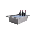 image of GET SSTUBREC-01 Beverage Tub, 26-1/2" x 16" x 6-1/2" Double‑Walled Stainless Steel, Pounded Finish