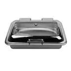 image of GET ST11602114 8 Qt 22½"x16½"x8" Steel Insert With Glass Lid, Induction, Fits ST11602112 - Set