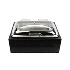 image of GET ST11602114K Strata Chafing Dish Kit, 8‑Qt Rectangular Stainless, Hinged Cover, Cases Included
