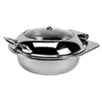image of GET ST11610012 Strata Replacement Round Clamshell Lid Set, 4 Qt., 16-1/2" Dia., Stainless Steel - Set