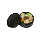 image of GET STM-85-BK Dim Sum Steamer Set, 8-1/2" Dia. x 3-1/4" H, PP Black, Break-Resistant - 1 Dozen