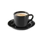 image of GET SU-4-BK Black Elegance Saucer, 4-1/2" Dia., Melamine, Black, Break-Resistant, 1 Dozen