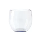 image of GET SW-1460-CL Clear Stemless Wine Glass, 8 Oz., 3-2/5" Max Dia. X 3"H, SAN Plastic - 1 Dozen