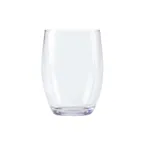 image of GET SW-1461-CL Clear Stemless Wine Glass, 12 Oz, 3-2/5" Dia. x 4-9/20"H, SAN, 1 Dozen