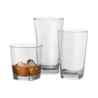 image of GET SW-1470-CL Cubed™ Rocks Glass, 9 Oz, Clear, 3-1/4" Dia. x 3-3/8"H, SAN, BPA Free, 1 Dozen