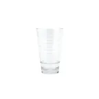 image of GET SW-1714-CL Cirq Beverage Glass, 10 Oz., Clear Ribbed SAN, 3-1/10" Dia x 5-1/5" H - Dozen