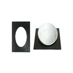 image of GET T0A26CH Bugambilia® Tile, 20-13/16" x 12-3/4" Cast Aluminum Brown Finish, Oval Opening for TBO204