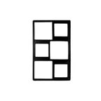 image of GET T0A3FR Bugambilia® Tile, 20-13/16" x 12-3/4" Aluminum, Red, Six Slots for IS012/IS013/IS014