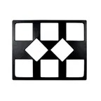 image of GET T0A9-MOD - Bugambilia Double Tile Inset, 20‑13/16" x 25‑1/2", Cast Aluminum Openings IS013/IS014