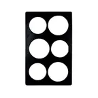 image of GET T0B4-MOD Bugambilia Tile, 21-11/16" x 13-1/4" Cast Aluminum Resin, Openings for IR012 & IR013
