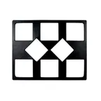 image of GET T0B9-MOD Bugambilia Tile, 21-11/16" X 26-1/2" Aluminum, Smooth, Openings Fit IS013/IS014