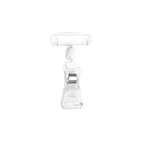 image of GET TAGV31 Elite Global Sign Holder, 1" W x 3-3/4" H, Clip-On Spring, Clear Polycarbonate, Plastic Base